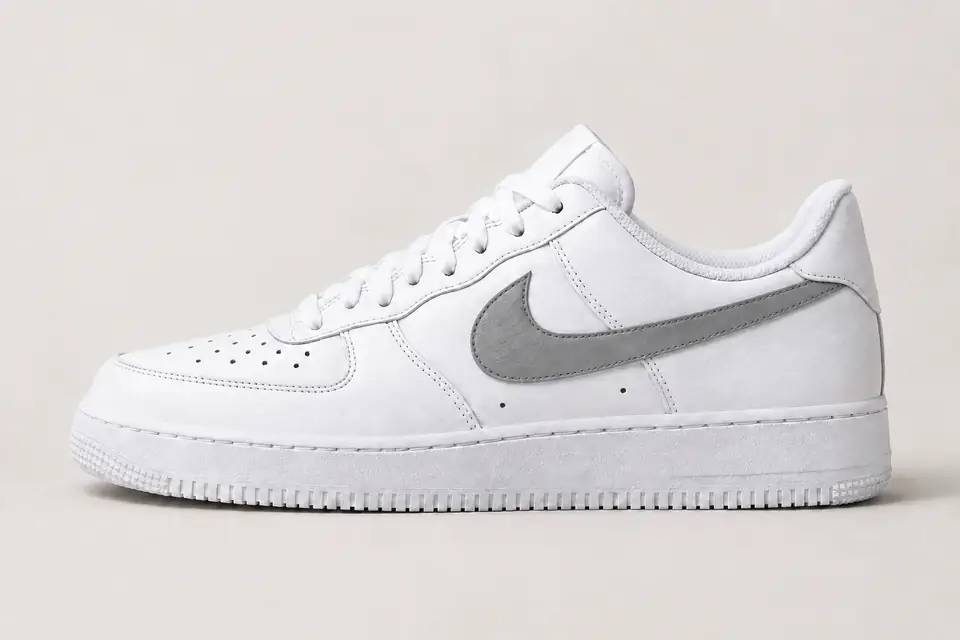 Air Force 1 Ado Fille coloris gris, vue de profil