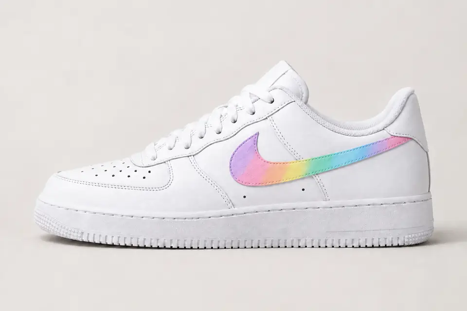 Air Force 1 Ado Fille coloris multicolore et pastel, vue de profil