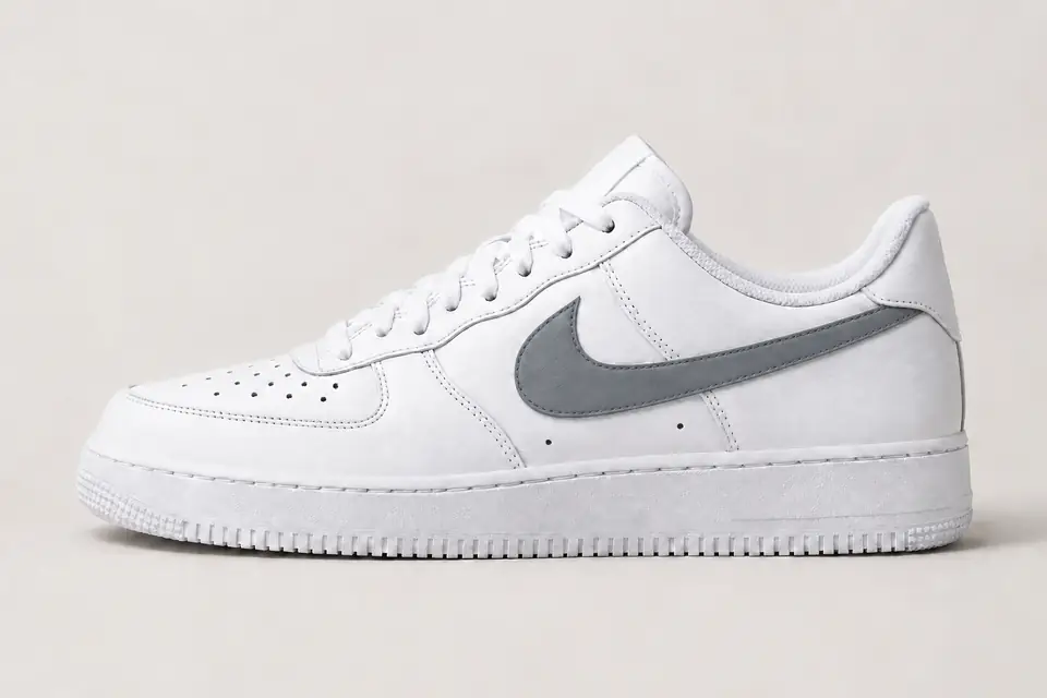 Air Force 1 Couple coloris gris, vue de profil
