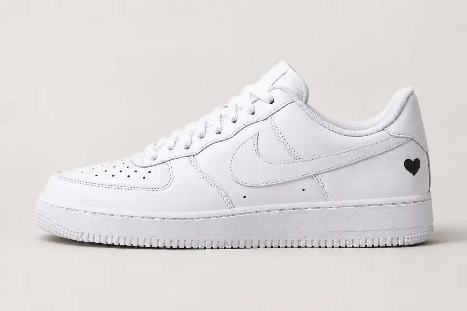 Air Force 1 Femme Love For All coloris noir, vue de profil