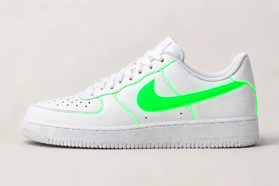 Air Force 1 Green Glow coloris vert, vue de profil