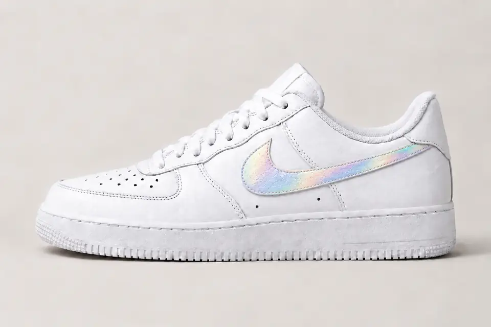 Air Force 1 Iridescent coloris blanc, vue de profil