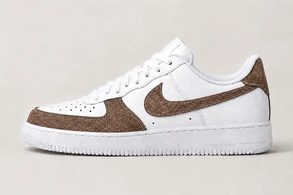 Air Force 1 Jean coloris beige et marron, vue de profil