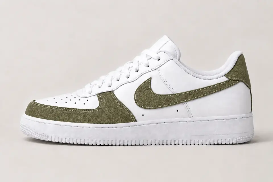 Air Force 1 Jean coloris kaki, vue de profil