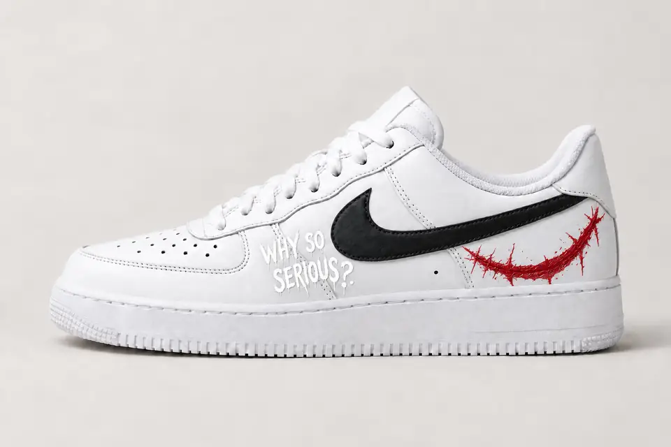 Air Force 1 Joker coloris blanc, vue de profil