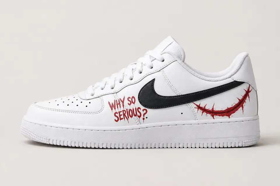 Air Force 1 Joker coloris noir, vue de profil