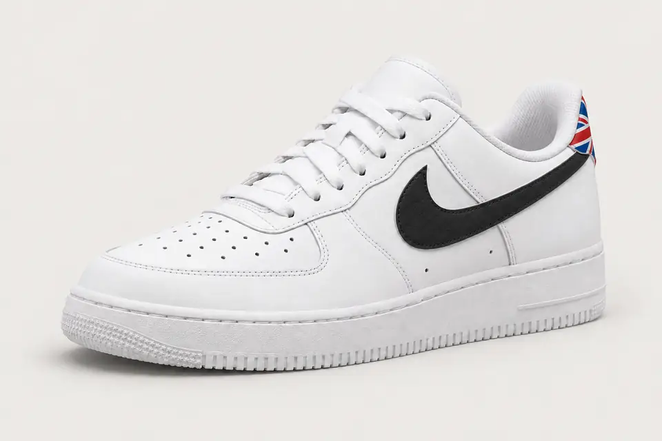 Air Force 1 London coloris noir, vue de trois quarts