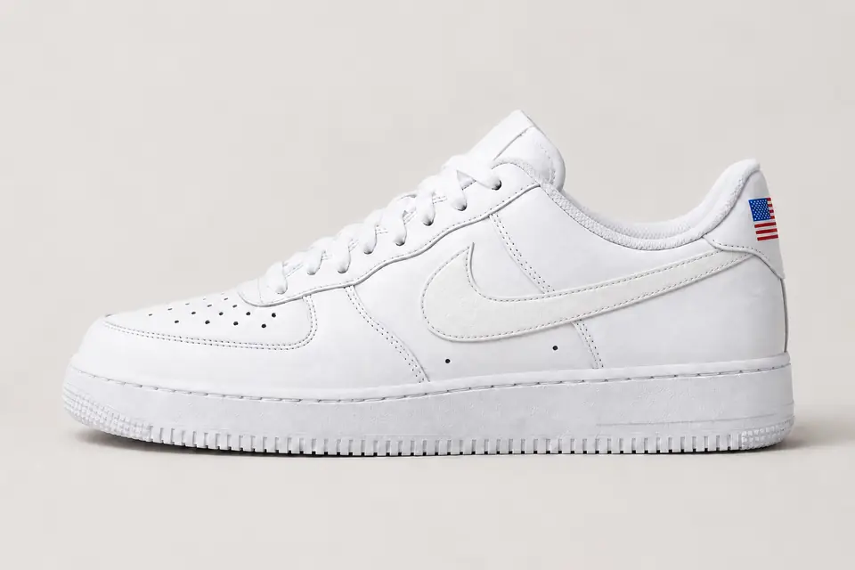 Air Force 1 Los Angeles coloris blanc, vue de profil
