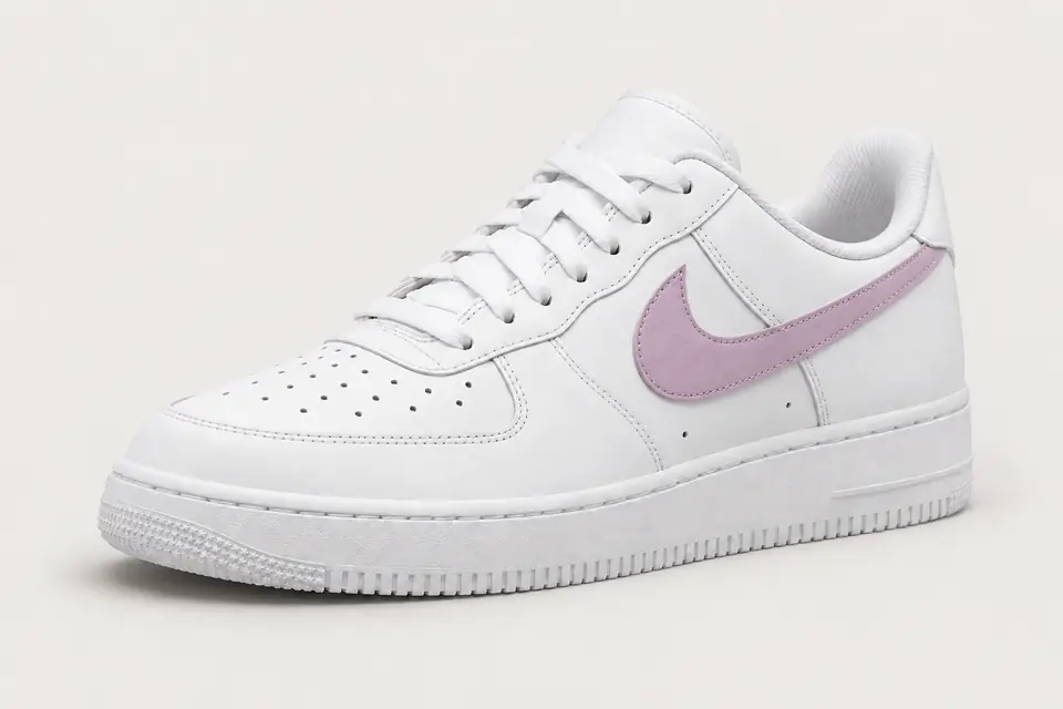 Air Force 1 Mauve Pastel coloris pastel, vue de trois quarts