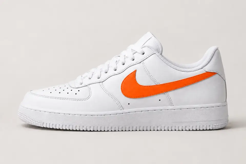 Air Force 1 Orange Homme coloris orange, vue de profil