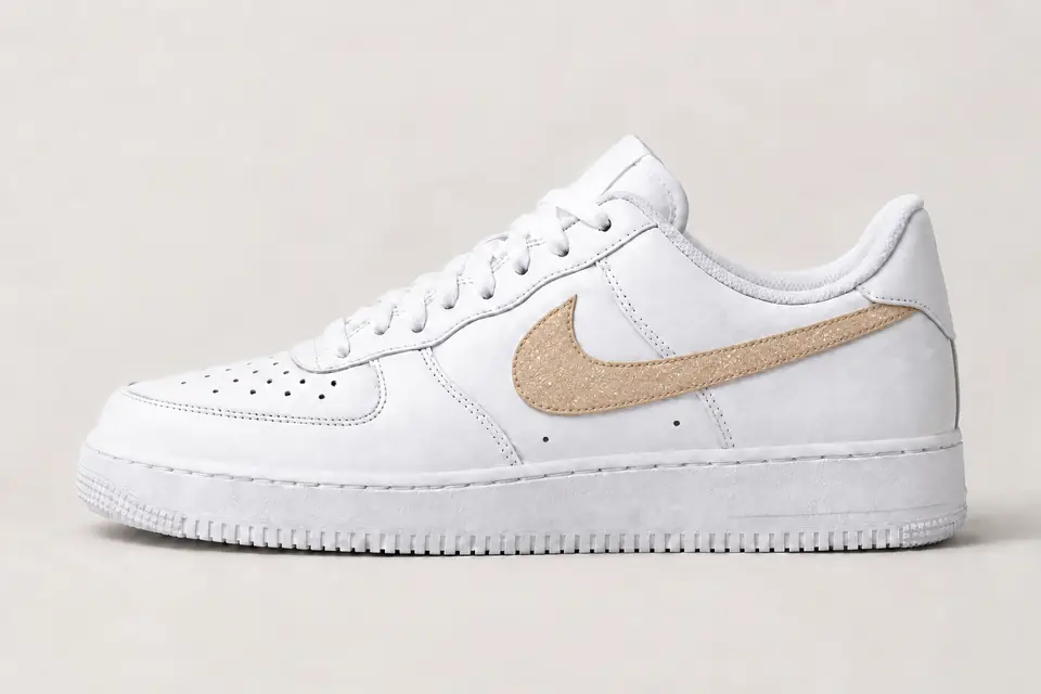 Air Force 1 Paillette Femme coloris beige, vue de profil