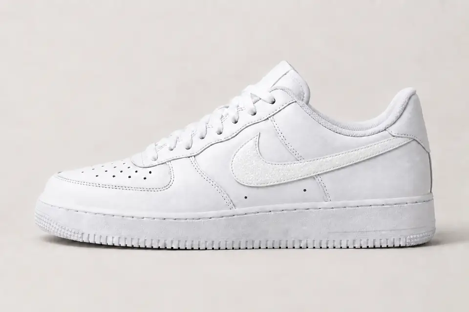 Air Force 1 Paillette Femme coloris blanc, vue de profil