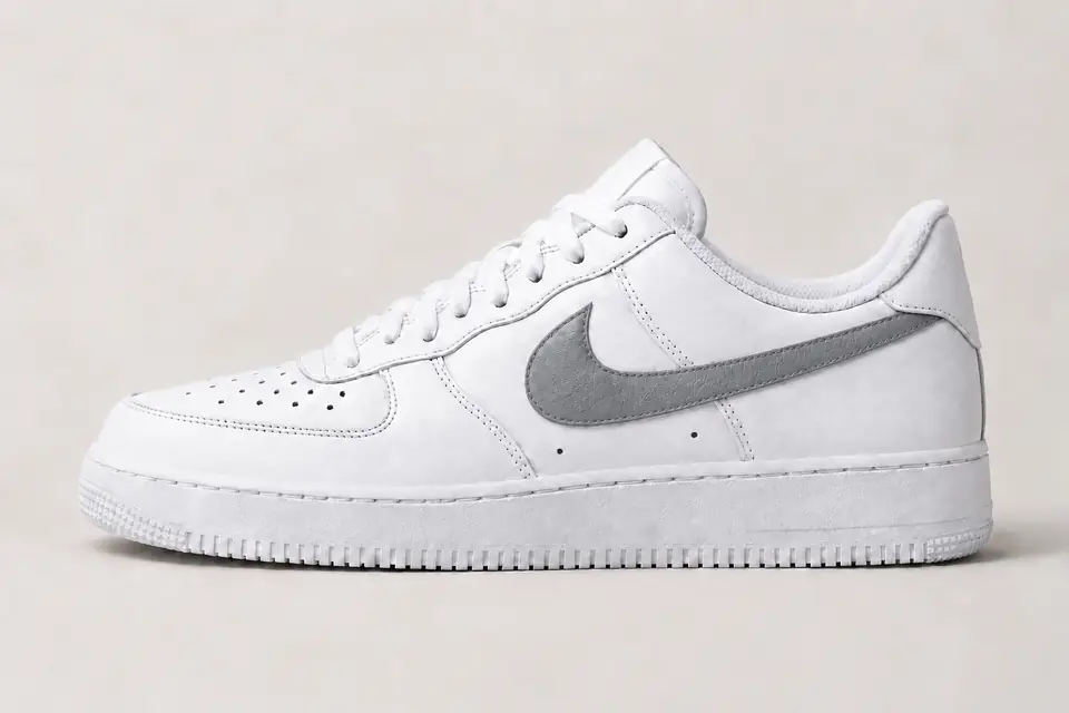 Air Force 1 Réfléchissante Femme coloris gris, vue de profil