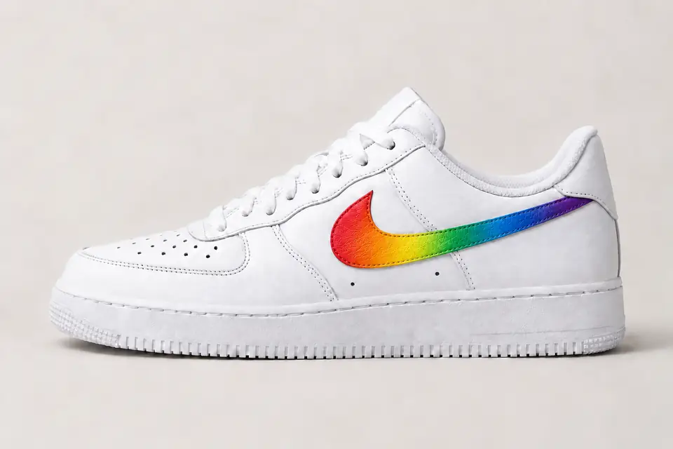 Air Force 1 Réfléchissante Femme coloris multicolore, vue de profil