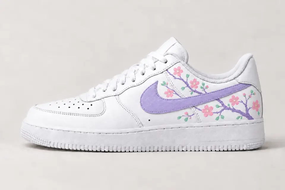 Air Force 1 Sakura coloris pastel, vue de profil
