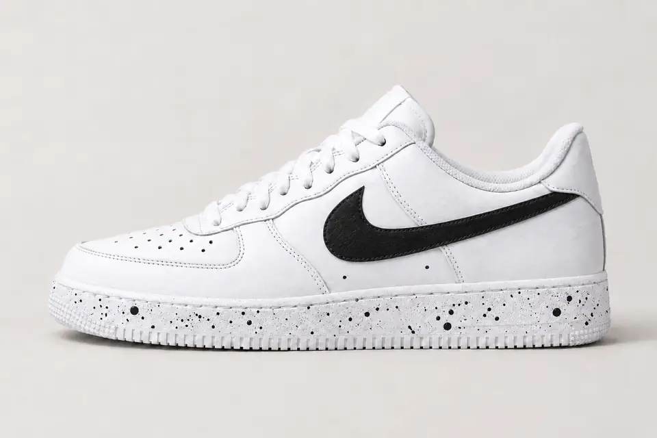 Air Force 1 Splash coloris noir, vue de profil