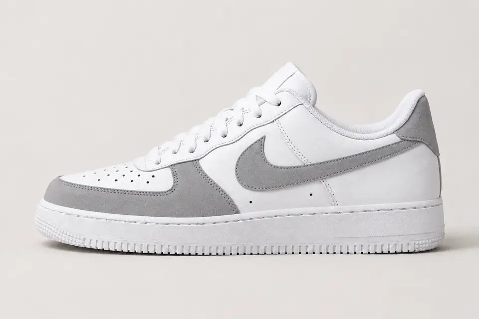 Air Force 1 Suede Grey coloris gris, vue de profil