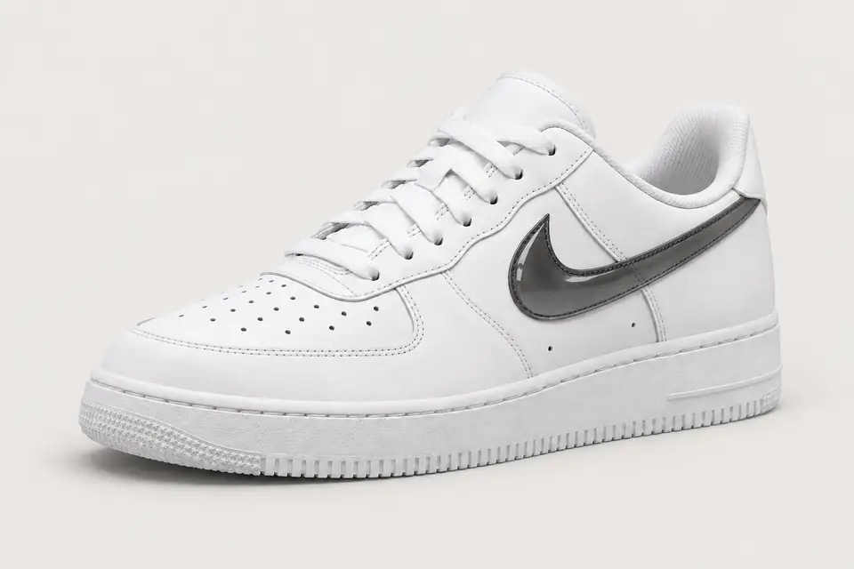 Air Force 1 Transparente coloris noir, vue de trois quarts
