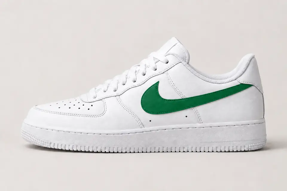 Air Force 1 Vert Fluo coloris vert, vue de profil