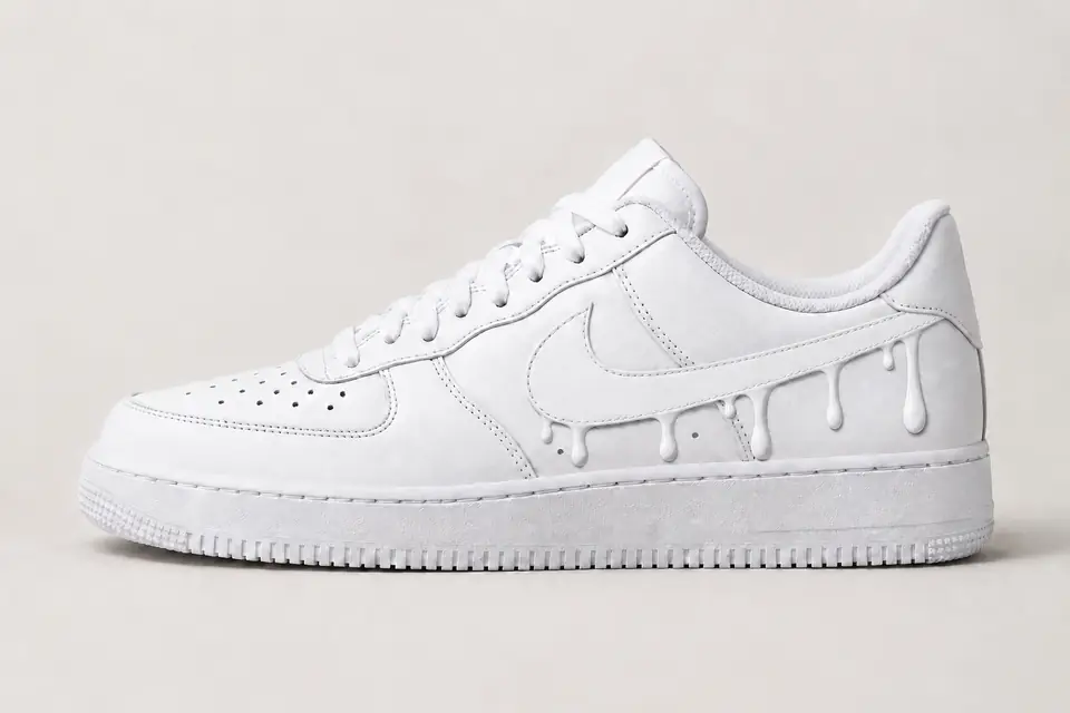 Air Force Bébé Fille Drip coloris blanc, vue de profil
