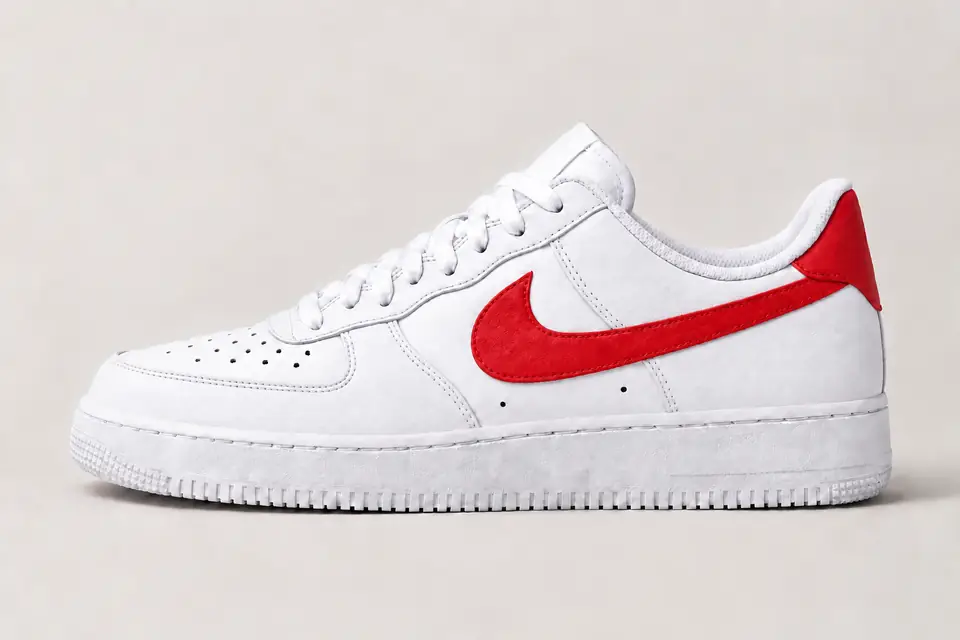 Air Force Bleu et Rouge coloris rouge, vue de profil