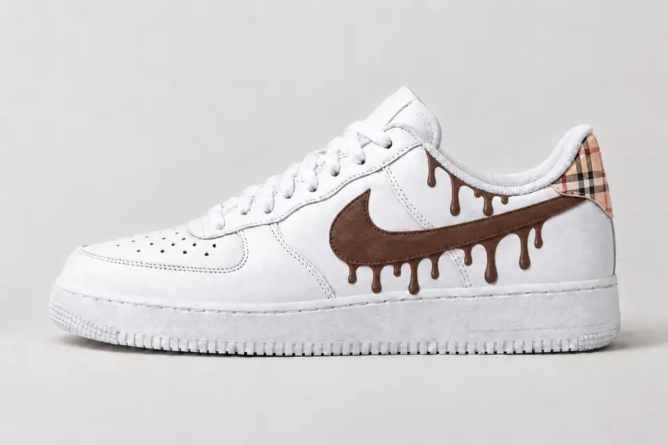 Air Force Burberry Drip coloris marron, vue de profil