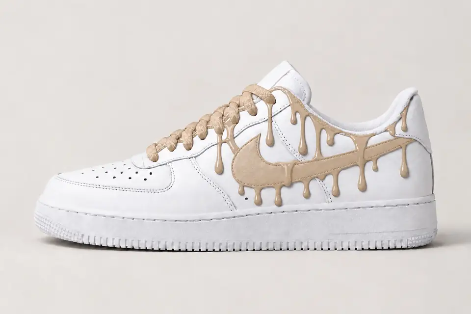 Air Force Corde Drip coloris beige, vue de profil