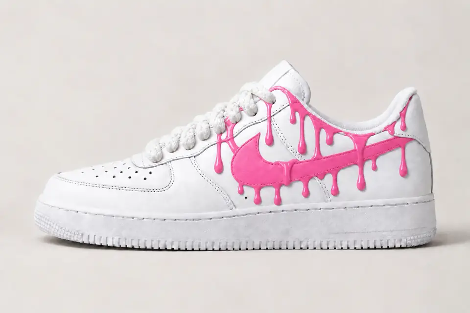 Air Force Corde Drip coloris rose, vue de profil
