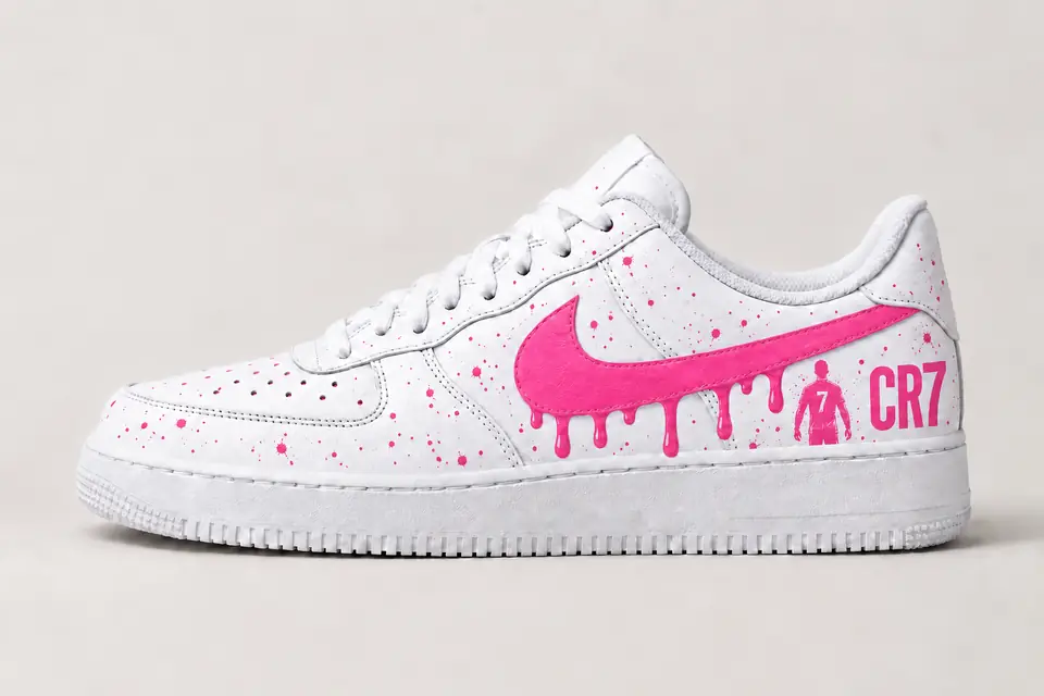 Air Force CR7 Drip coloris rose, vue de profil