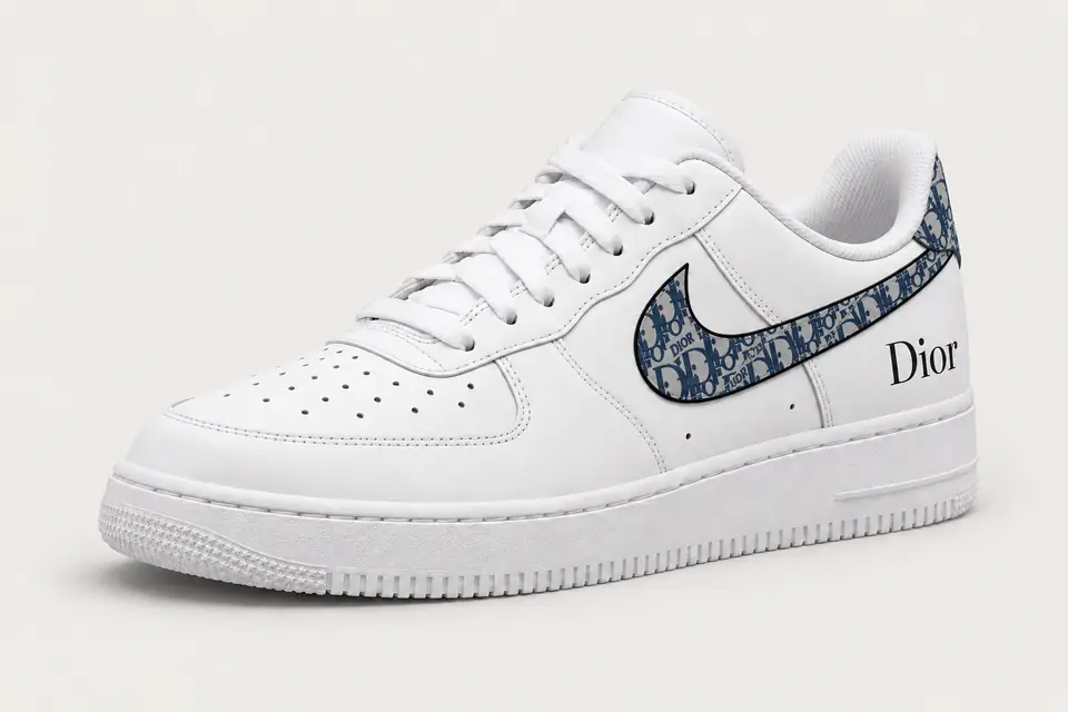Air Force Dior Bleu coloris bleu, vue de trois quarts