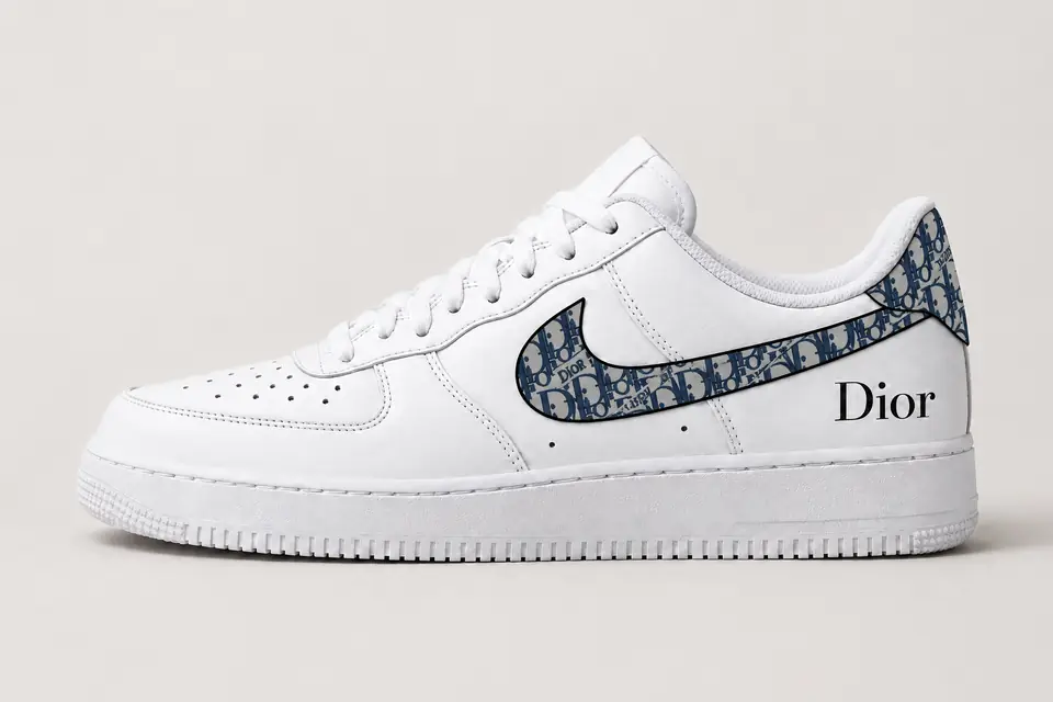 Air Force Dior Bleu coloris bleu, vue de profil