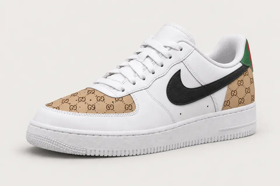 Air Force Gucci Femme coloris noir, vue de trois quarts
