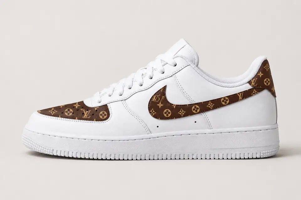 Air Force Louis Vuitton Blanche coloris blanc, vue de profil