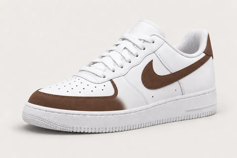 Air Force Marron Daim coloris marron, vue de trois quarts