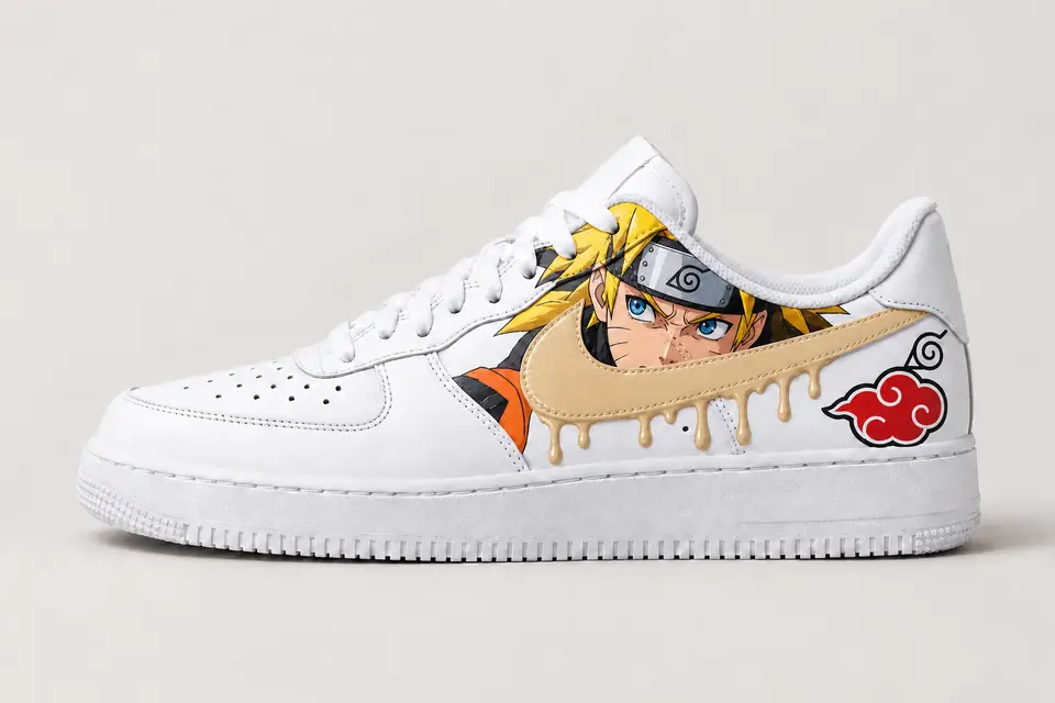 Air Force Naruto Drip coloris beige, vue de profil