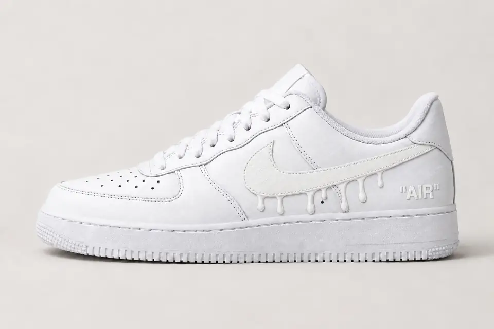 Air Force Off White Drip coloris blanc, vue de profil