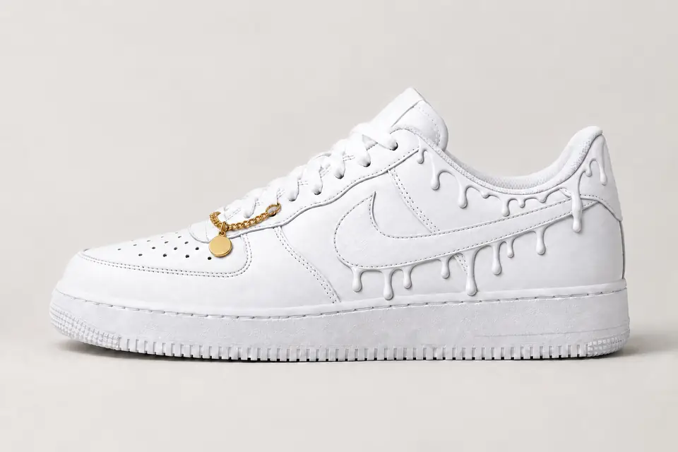 Air Force One Bijoux Drip coloris blanc, vue de profil
