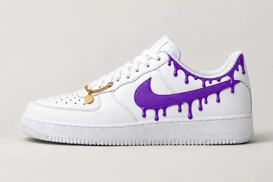 Air Force One Bijoux Drip coloris violet, vue de profil