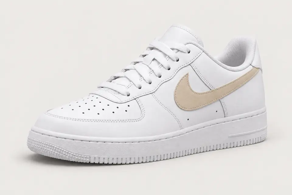 Air Force One Femme Beige et Blanche coloris beige, vue de trois quarts