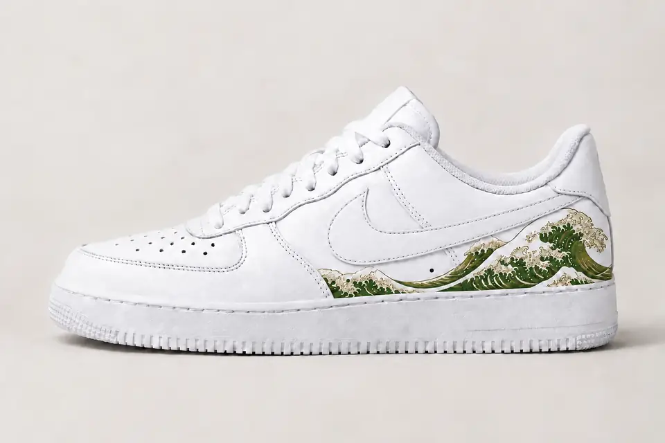 Air Force One Japon coloris kaki et vert, vue de profil
