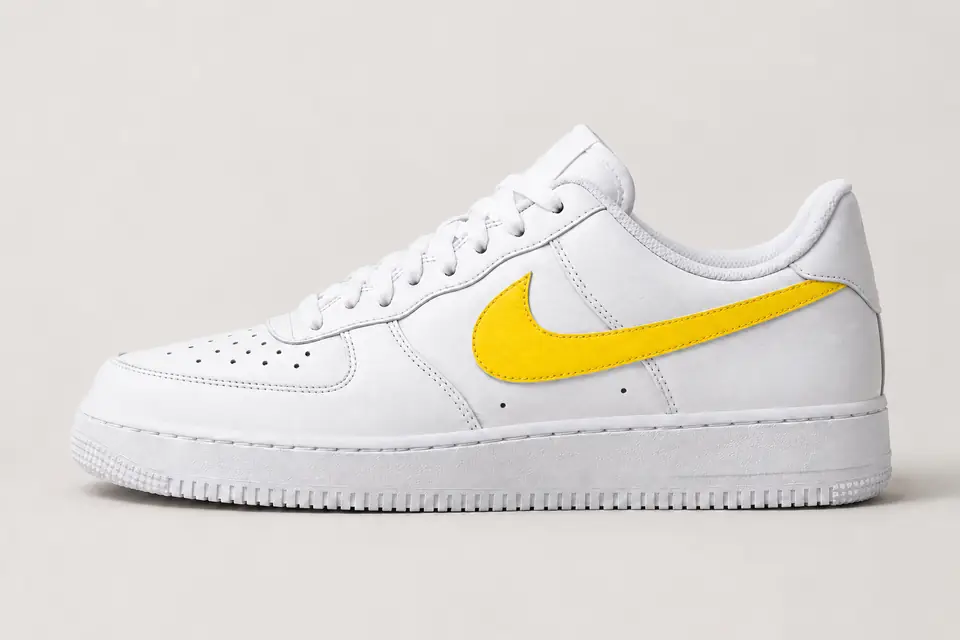 Air Force One Jaune Pastel Femme coloris jaune, vue de profil