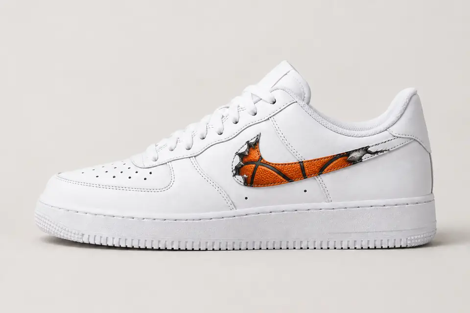 Air Force One NBA Blanche coloris blanc, vue de profil