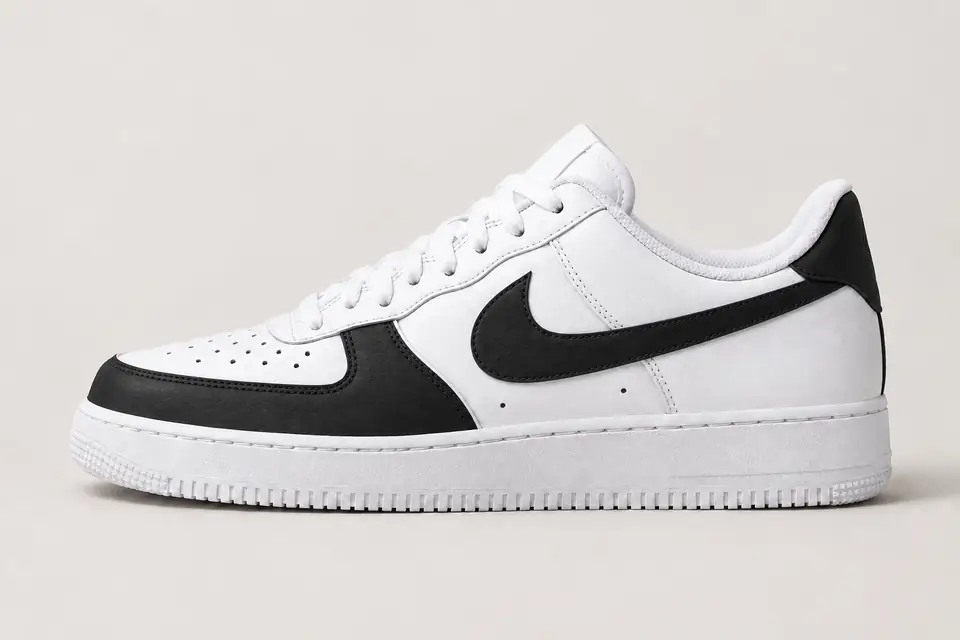 Air Force One Velour Noir coloris noir, vue de profil