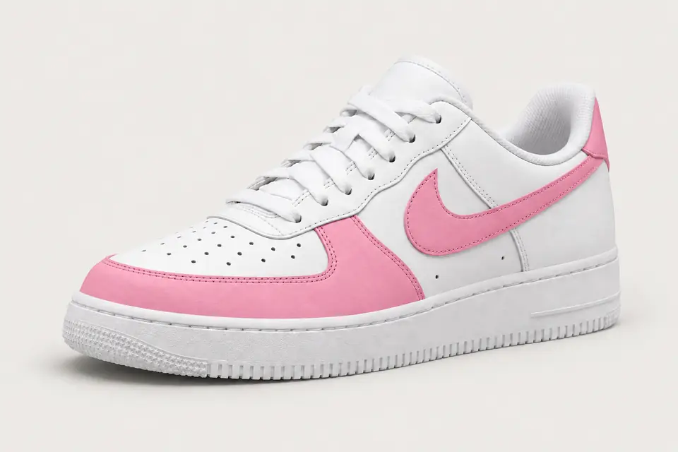 Air Force One Velour Rose coloris rose, vue de trois quarts