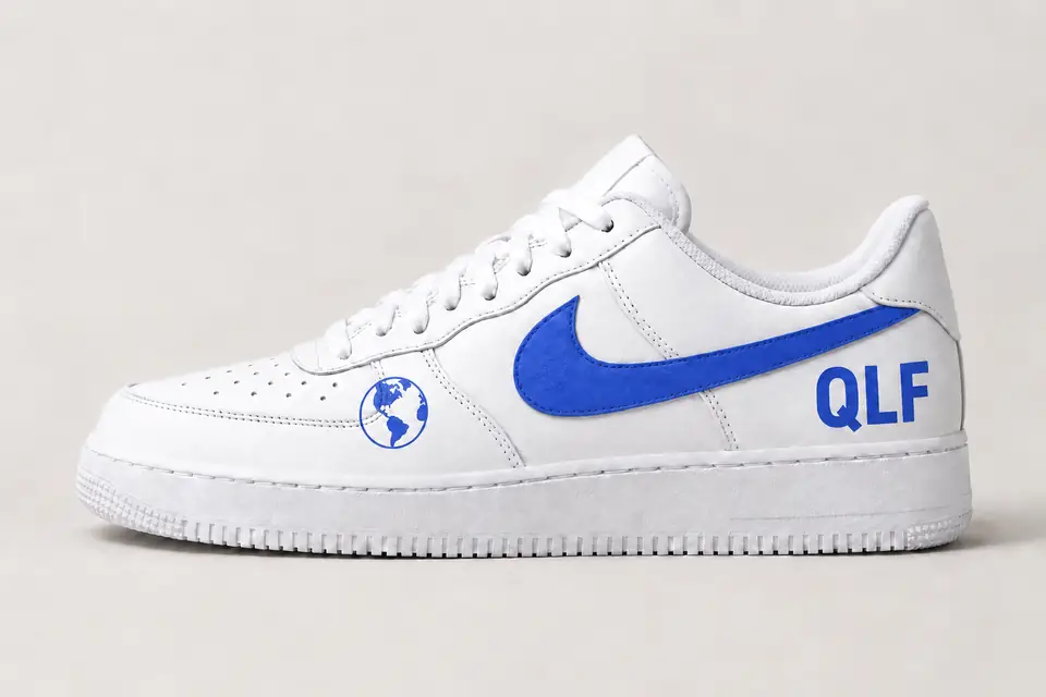 Air Force PNL coloris bleu, vue de profil