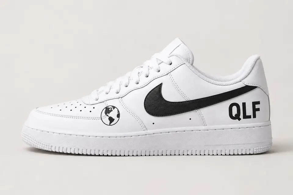 Air Force PNL coloris noir, vue de profil