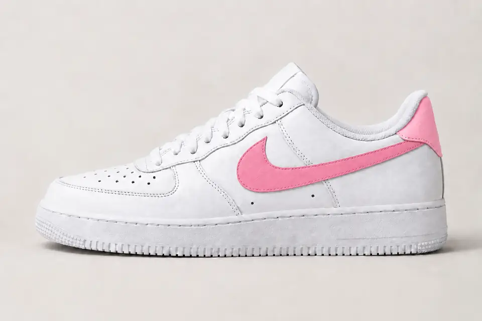 Air Force Rose et Noir coloris rose, vue de profil