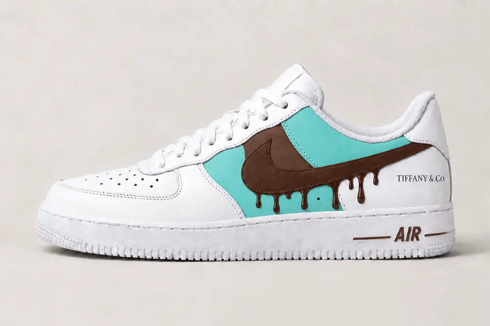 Air Force Tiffany Drip coloris marron, vue de profil