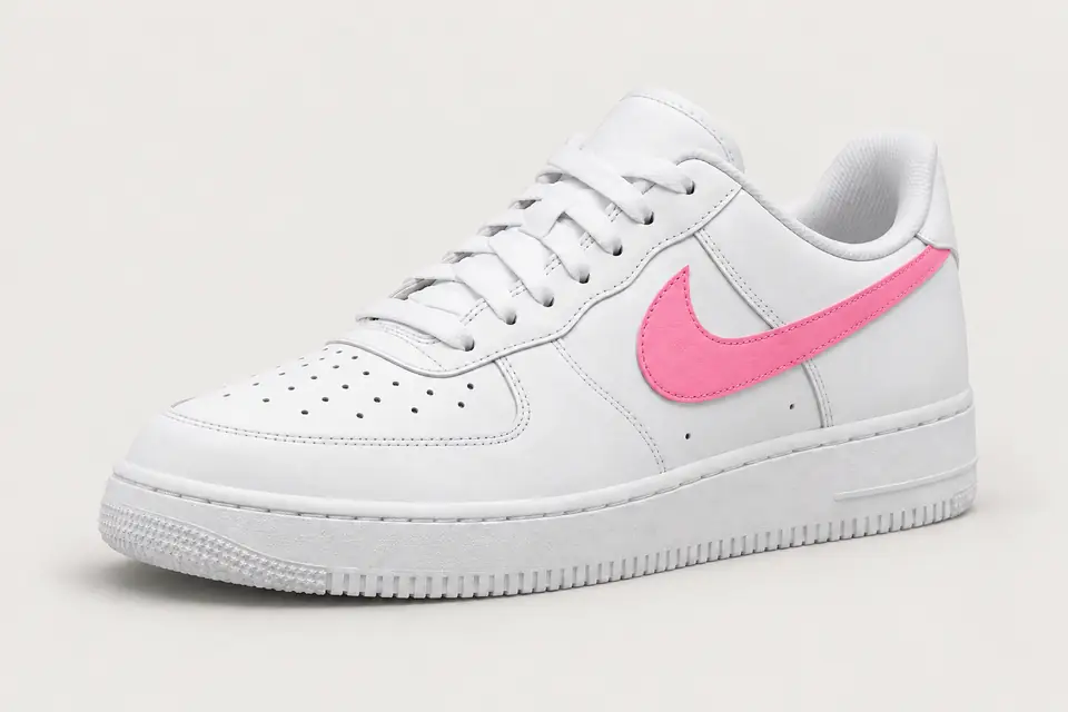 Nike Air Force 1 Fille Rose coloris rose, vue de trois quarts