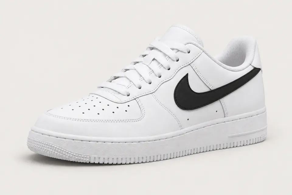 Nike Air Force 1 Junior Garçon coloris noir, vue de trois quarts